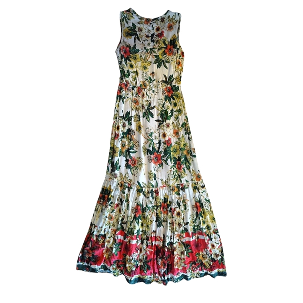 ECI Floral Maxi Dress - Red, Green, White - Picture 8 of 16
